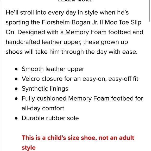Florsheim Bogan Jr. II Moc Toe Slip On  size 3 - Picture 6 of 6